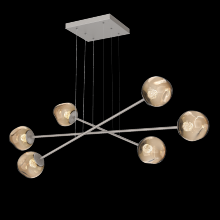 Hammerton PLB0086-M3-BS-FB-CA1-L1 - Luna Triple Moda-Beige Silver-Floret Inner - Bronze Outer-Stainless Cable-LED 2700K