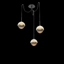 Hammerton SCB0093-03-MB-B-C01-L1-TR - Cabochon Round 3pc Swag Multi-Pendant
