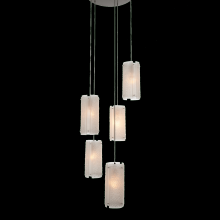 Hammerton CHB0044-08-MB-FS-C01-E2 - Textured Glass Round 8pc Multi-Pendant