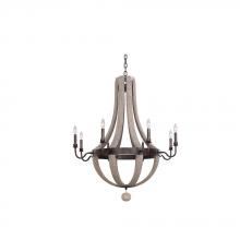 Kalco 506872FG - Harper 8 Light Chandelier