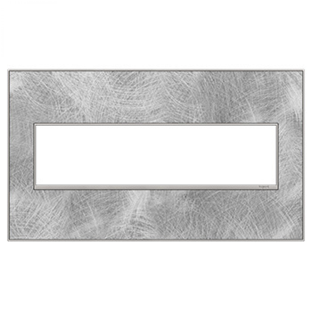 adorne Spiraled Stainless Four-Gang Screwless Wall Plate