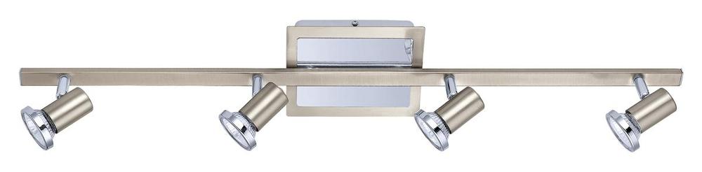 4X50W Track Light w/ Matte Nickel & Chrome Finish