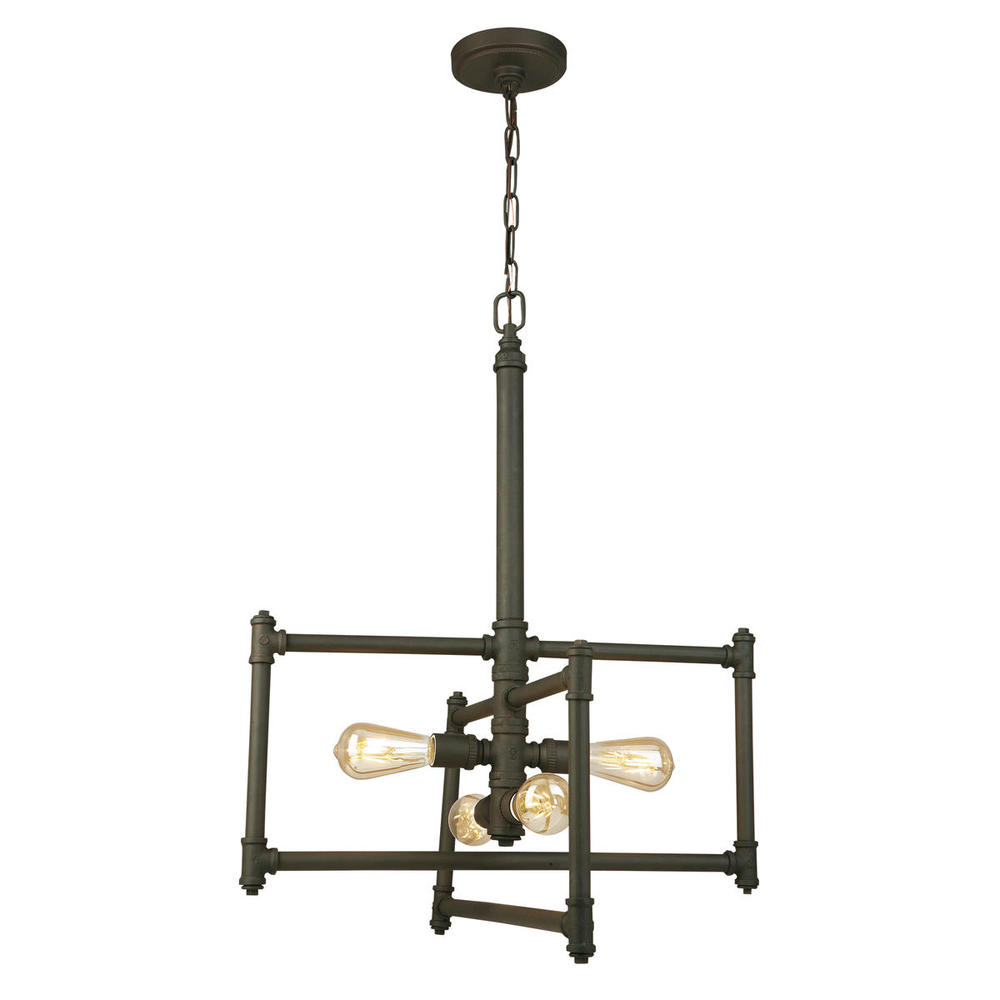 4x60W Pendant w/ Matte Bronze Finish