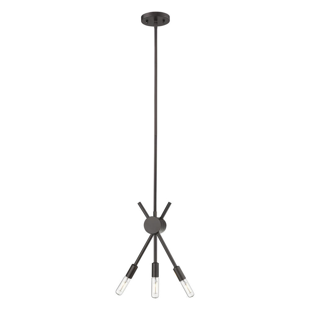 3x60W Mini Pendant w/ Bronze Finish