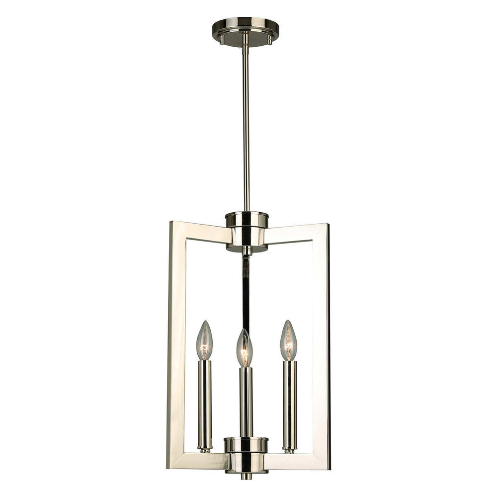 3x60W Pendant w/ Polished Nickel Finish