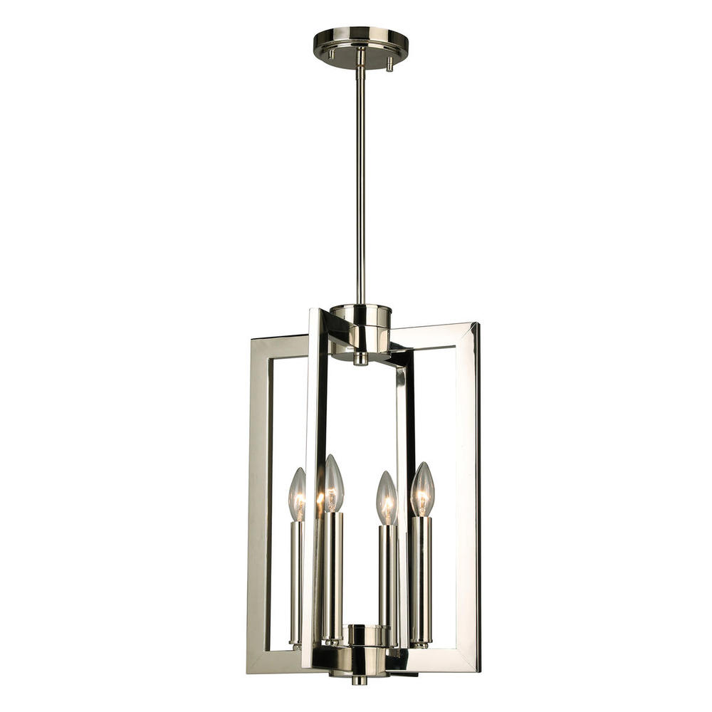 4x60W Pendant w/ Polished Nickel Finish