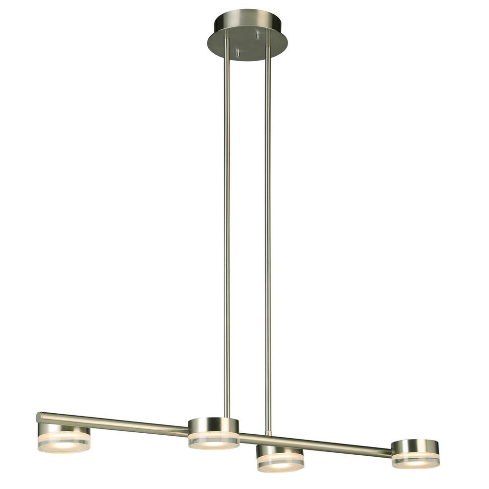 4x23W Integrated LED Pendant w/ Brushed Nickel Finish