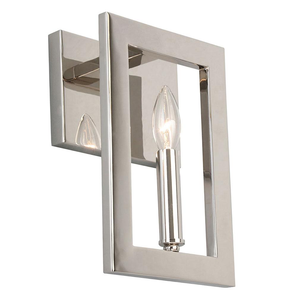 1x60W wall light with a Satin Nickel Finish