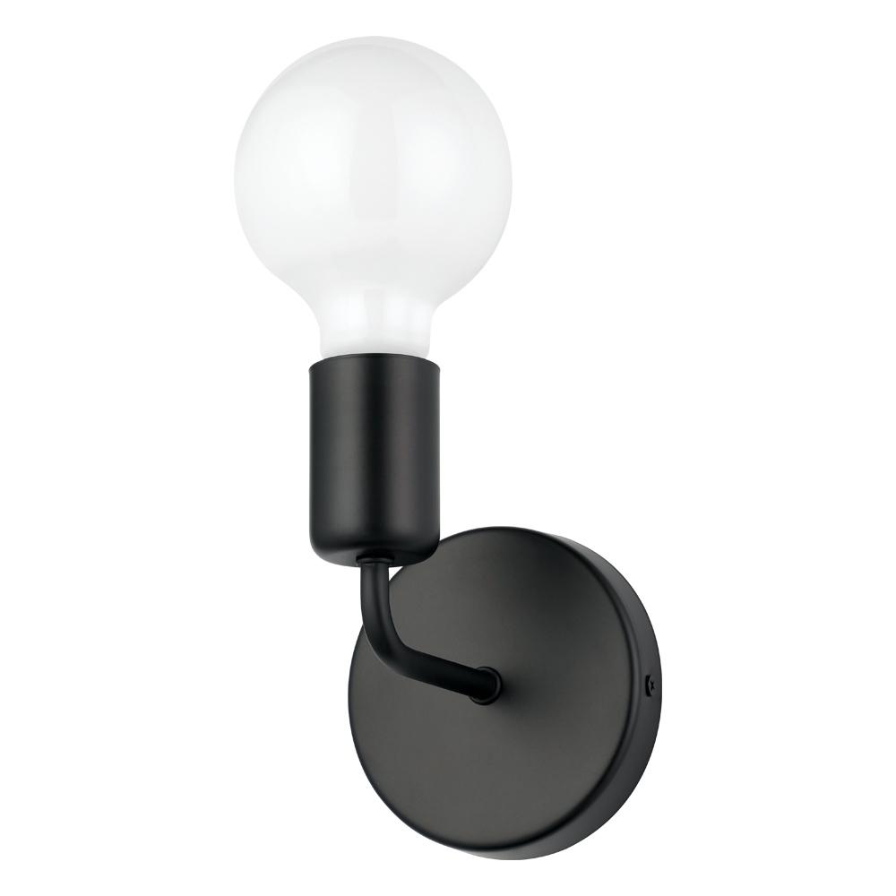 1 LT Open Bulb Wall Light with a Matte Black Finish 1-60W E26 Bulbs