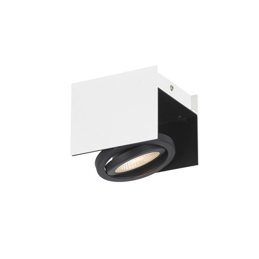 1X4.5W LED Track Light w/ White Exterior and Black Interior Finish