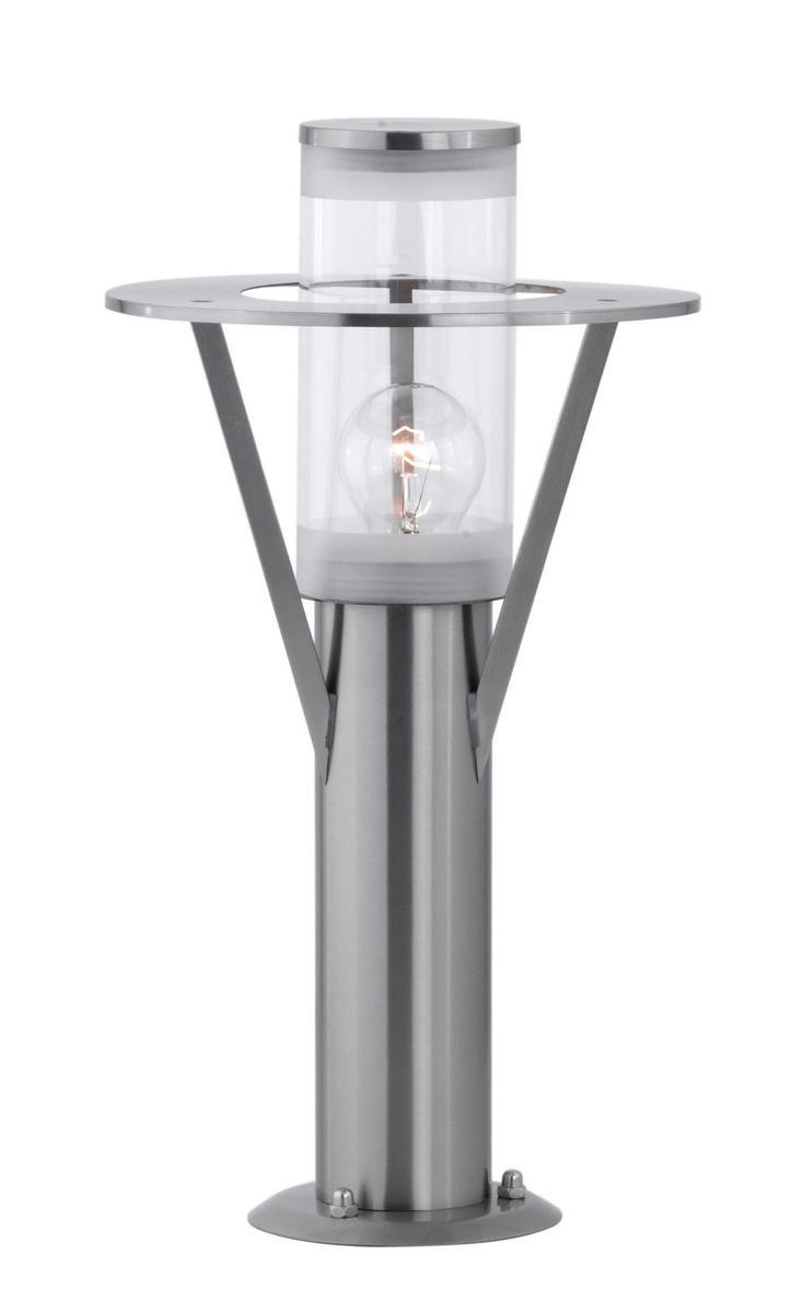 1x100W Outdoor Path Light w/ Staineless Steel Finish & Clear Glass