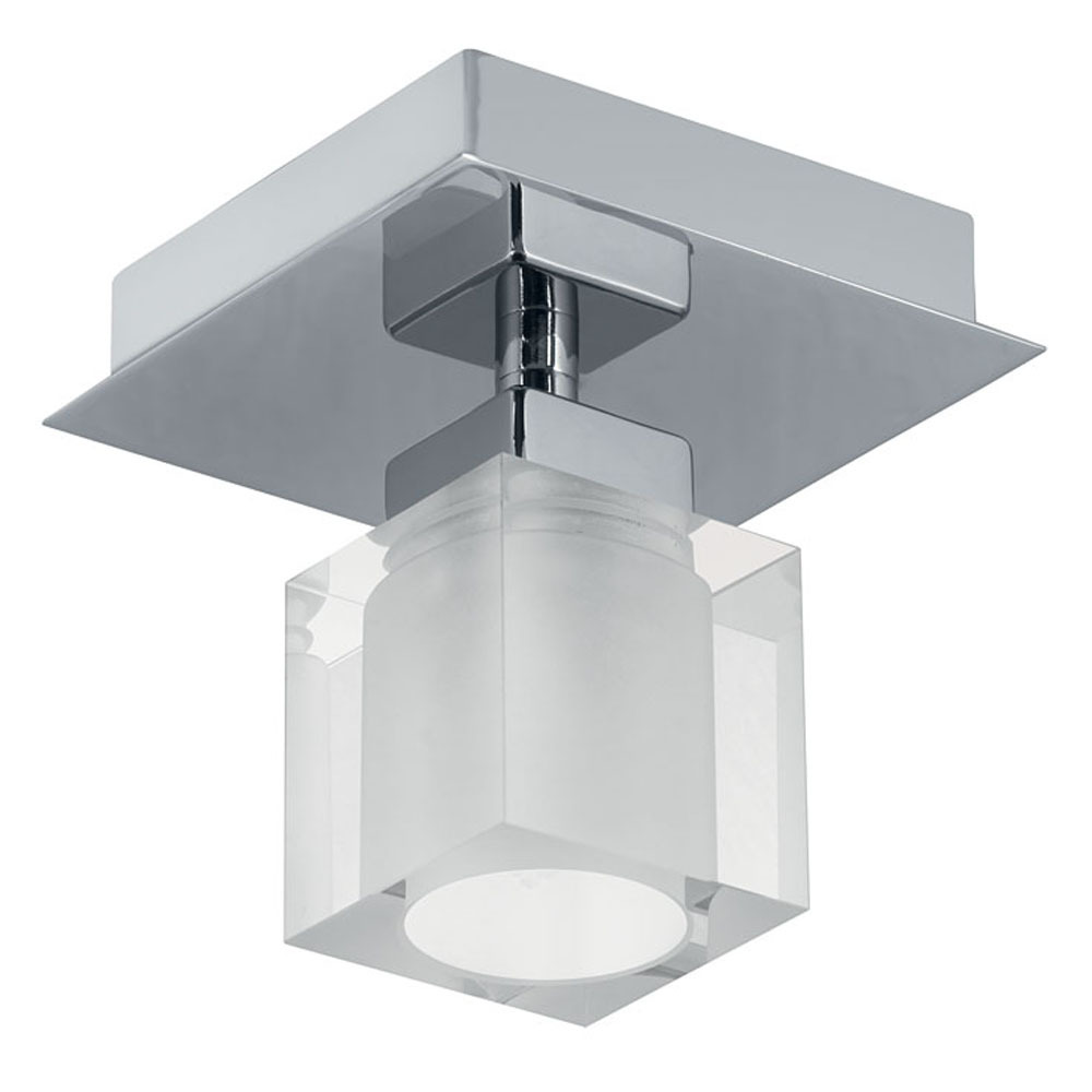1x60W Ceiling Light w/ Matte Nickel & Opal Frosted Glass