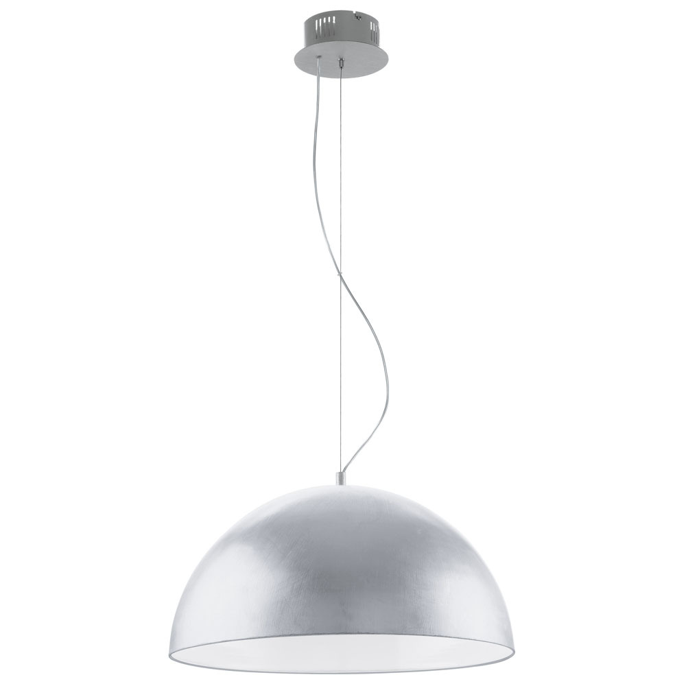 1 LT Pendant w/ Silver Finish & Silver Dome Metal Shade
