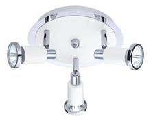 B2B Spec 200098A - 3X50W Round Ceiling Track Light w/ Chrome & Shiny White Finish