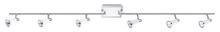 B2B Spec 200121A - 4 LT Track Light w/ Glossy White & Chrome Finish & Adjustable Lamp Heads