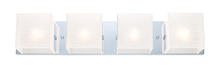 B2B Spec 200222A - 4x60W Vanity Light w/ Chrome Finish & Striped Satinated Glass