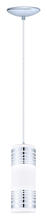 B2B Spec 200227A - 1x60W Mini Pendant w/ Chrome Finish &  Matte White Glass w/ Decor
