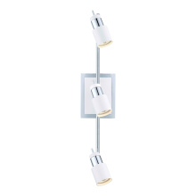 B2B Spec 200323A - 3 LT Fixed Track Light w/ Chrome & White Finish & Cylinder Adjustable Lamp Heads