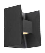 B2B Spec 200884A - 2 LT Integrated LED Up/Down Outdoor Wall Light w/ Black Finish