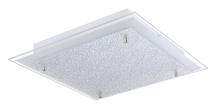 B2B Spec 201297A - 1x16W LED Ceiling Light w/ Matte Nickel Finish & White Structured Glass