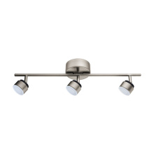 B2B Spec 201452A - 3 LT Integrated LED Fixed Track Light w/ Matte Nickel Finish & Adjustable Lamp Heads