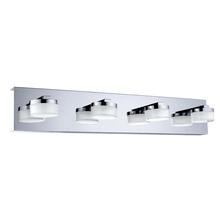 B2B Spec 201494A - 4 LT LED Bath/Vanity Light w/ Chrome Finish & Clear & Satin Acrylic Shades