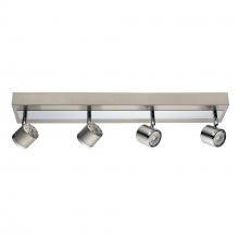 B2B Spec 201735A - Pierino - 4 LT Integrated LED Fixed Track with Satin Nickel and Chrome Finish