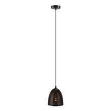 B2B Spec 202265A - 1 LT Mini Pendant w/ Matte Black Finish & Matte Black w/ Gold Interior Metal Shades