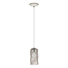 B2B Spec 202403A - 1 LT Mini Pendant w/ Satin Nickel Finish & Smoked Glass Cylinder Shade