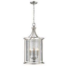 B2B Spec 202806A - 3 LT Open Frame Pendant w/ Brushed Nickel Finish & Mesh Metal Shades