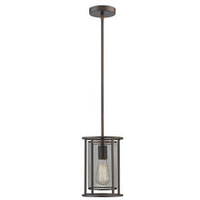 B2B Spec 202814A - 1x60W Mini Pendant with Oil Rubbed Bronze Finish and Metal Cage Shade