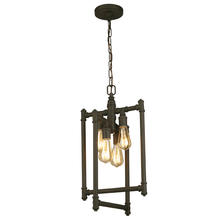B2B Spec 202836A - 4 LT Open Frame, Open Bulb Pendant w/ Matte Bronze Finish