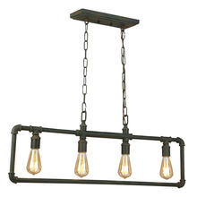 B2B Spec 202848A - 4x60W Linear Pendant w/ Zinc Finish