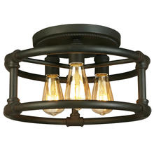 B2B Spec 202849A - 3 LT Open Bulb Ceiling Light w/ a Matte Bronze Finish