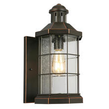 B2B Spec 202871A - 1x60W Outdoor Wall Light w/ Oil Rubbed Bronze Finish and Clear Seeded Glass