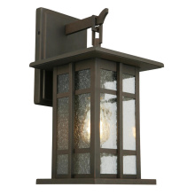 B2B Spec 202888A - 1 LT Outdoor Wall Light w/ Matte Bronze Finish & Clear Seeded Glass