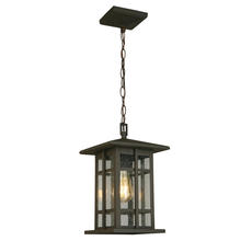 B2B Spec 202891A - 1x60W Outdoor Pendant With Matte Bronze Finish & Clear Seeded Glass