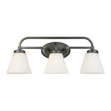 B2B Spec 202911A - 3x60W Bath Vanity Light w/ Graphite Finish & Frosted Glass