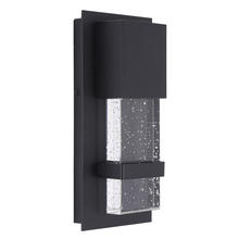 B2B Spec 202953A - 1 LT Integrated LED Outdoor Wall Light w/ Black Finish & Clear Seeded Glass