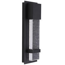 B2B Spec 202955A - 1 LT Integrated LED Outdoor Wall Light w/ Black Finish & Clear Seeded Glass