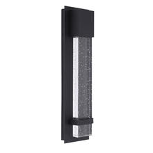 B2B Spec 202957A - 1 LT Integrated LED Outdoor Wall Light w/ Black Finish & Clear Seeded Glass