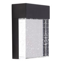 B2B Spec 202958A - 1 LT Integrated LED Outdoor Wall Light w/ Black Finish & Clear Seeded Glass Shade