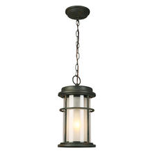 B2B Spec 203027A - 1 LT Outdoor Pendant w/ Zinc Finish & Frosted Inner Glass surrounded by a Clear Outer Glass