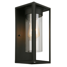 B2B Spec 203031A - 1x60W Outdoor Wall Light With Matte Black Finish & Clear Glass