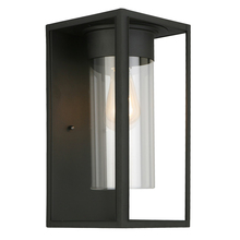 B2B Spec 203033A - 1 LT Outdoor Wall Light w/ Matte Black Finish & Clear Glass Shade