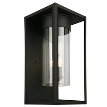 B2B Spec 203035A - 3 LT Outdoor Wall Light w/ Matte Black Finish & Clear Glass Shade