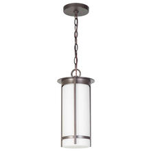 B2B Spec 203113A - 1 LT Mini Pendant w/ a Graphite Finish & White Glass Shade
