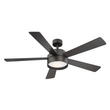 B2B Spec 203231A - 5 Blade Ceiling Fan w/ Bronze Finish, Bronze Colored Blades & Integrated LED Light Ki
