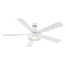 B2B Spec 203232A - 5 Blade Ceiling Fan w/ White Finish, Matte White Colored Blades & Integrated LED Ligh