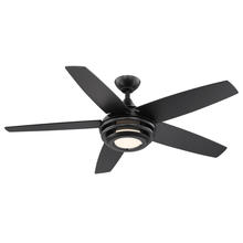 B2B Spec 203235A - 5 Blade Ceiling Fan w/ Matte Black Finish,  Matte Black Colored Blades & Integrated L
